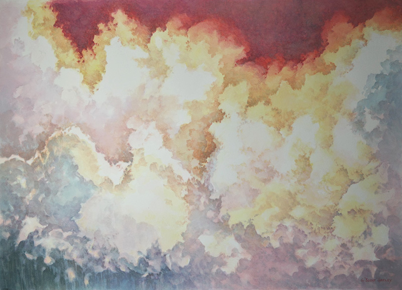 Creating Dynamic Skies in Watercolor Landscapes