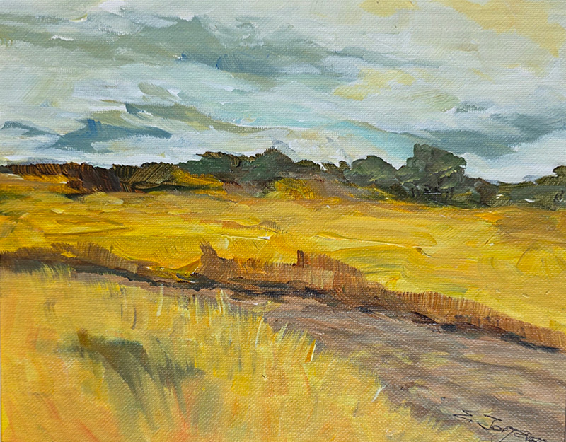 Evelyn Jorgenson Painting in Tuscany